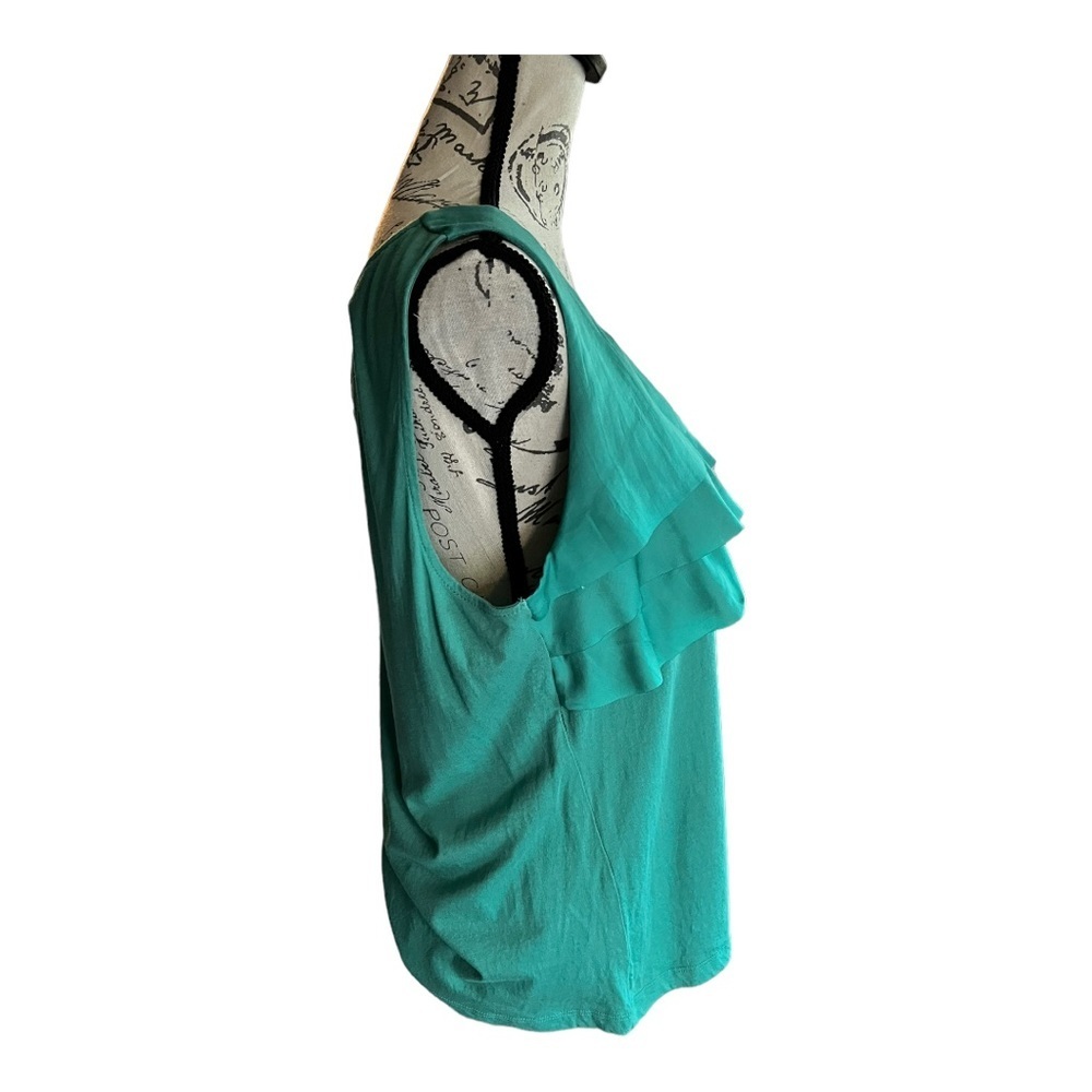Deletta Anthropologie Top Womens Medium Geen Layered Mixed Media Sleeveless L - Picture 7 of 10